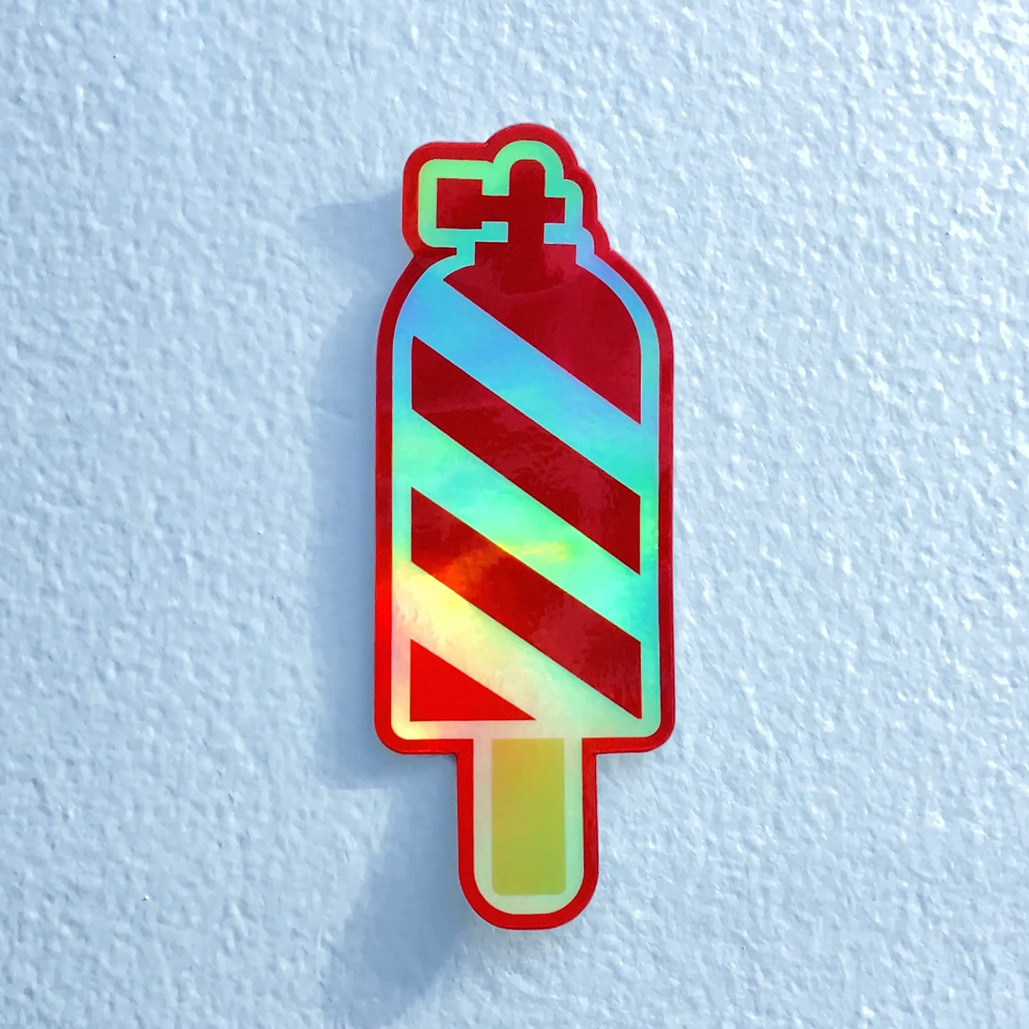 Tank Popsicle Sticker by Sweetwater Scuba - Holographic Vinyl Diver Decal