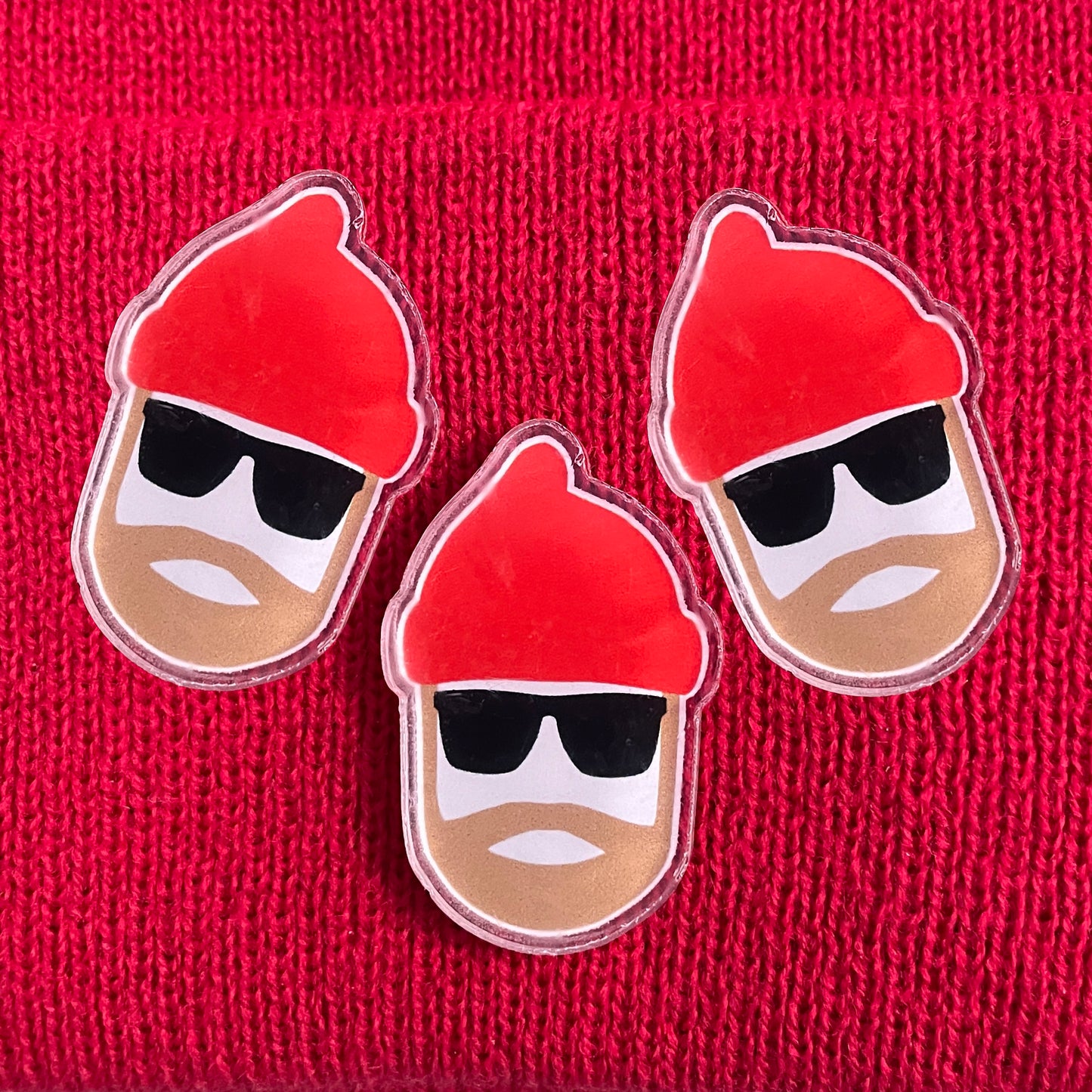 Acrylic Pins - Scuba Diver with Red Hat