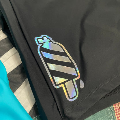 Neoprene Lycra scuba shorts with hologram logo