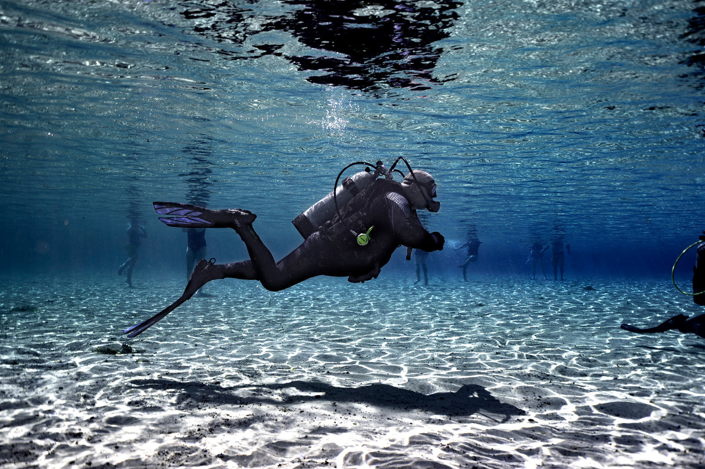 scuba diving the shallow part of Alexander Springs